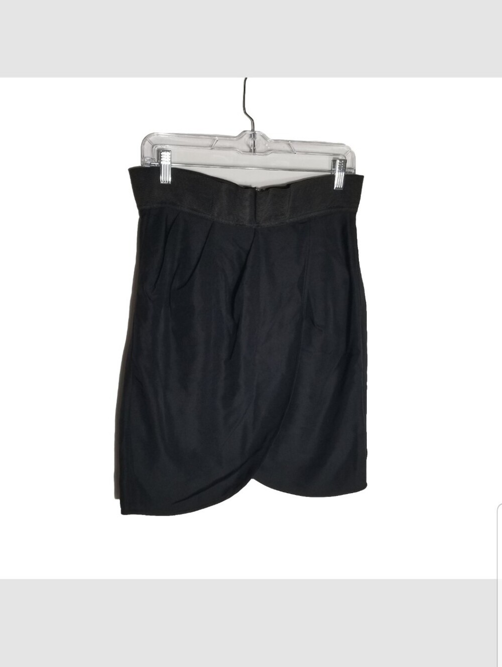 Wilfred Silk Skirt Women's 6 Black Knee Length Faux Wrap Back Zip